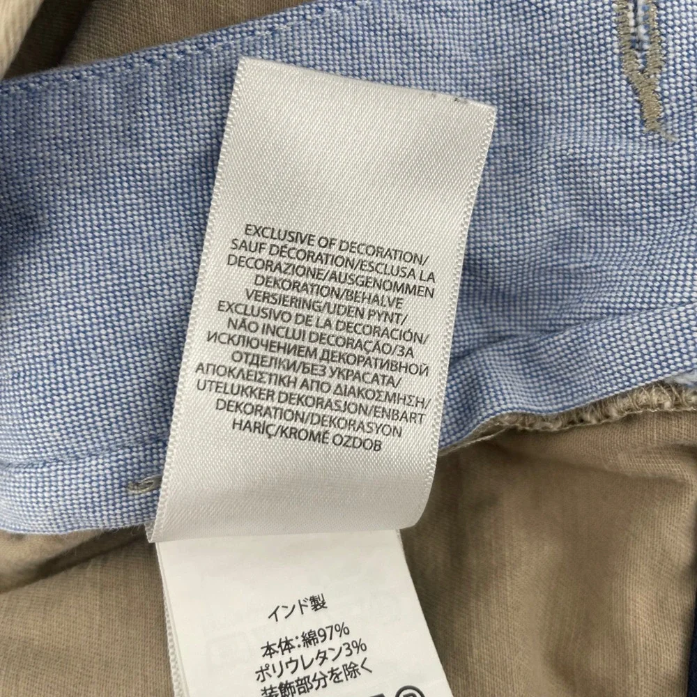 Polo Ralph Lauren Chino Pants Mens 42x32 Khaki Tan Stretch Straight Fit Classic